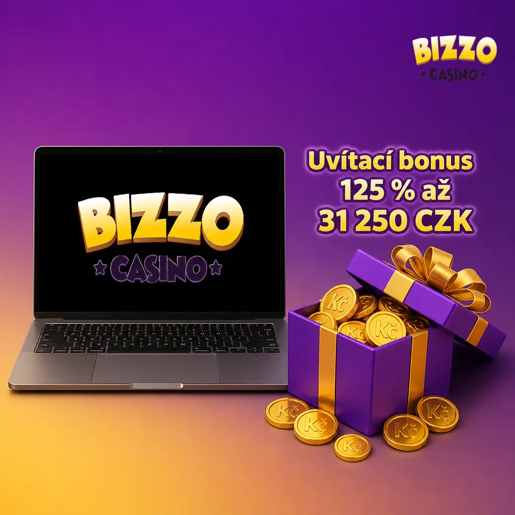 Uvítací bonus 125 % až 31 250 CZK a 125 zatočení zdarma na Book of Dead v Bizzo Casino po prvním vkladu