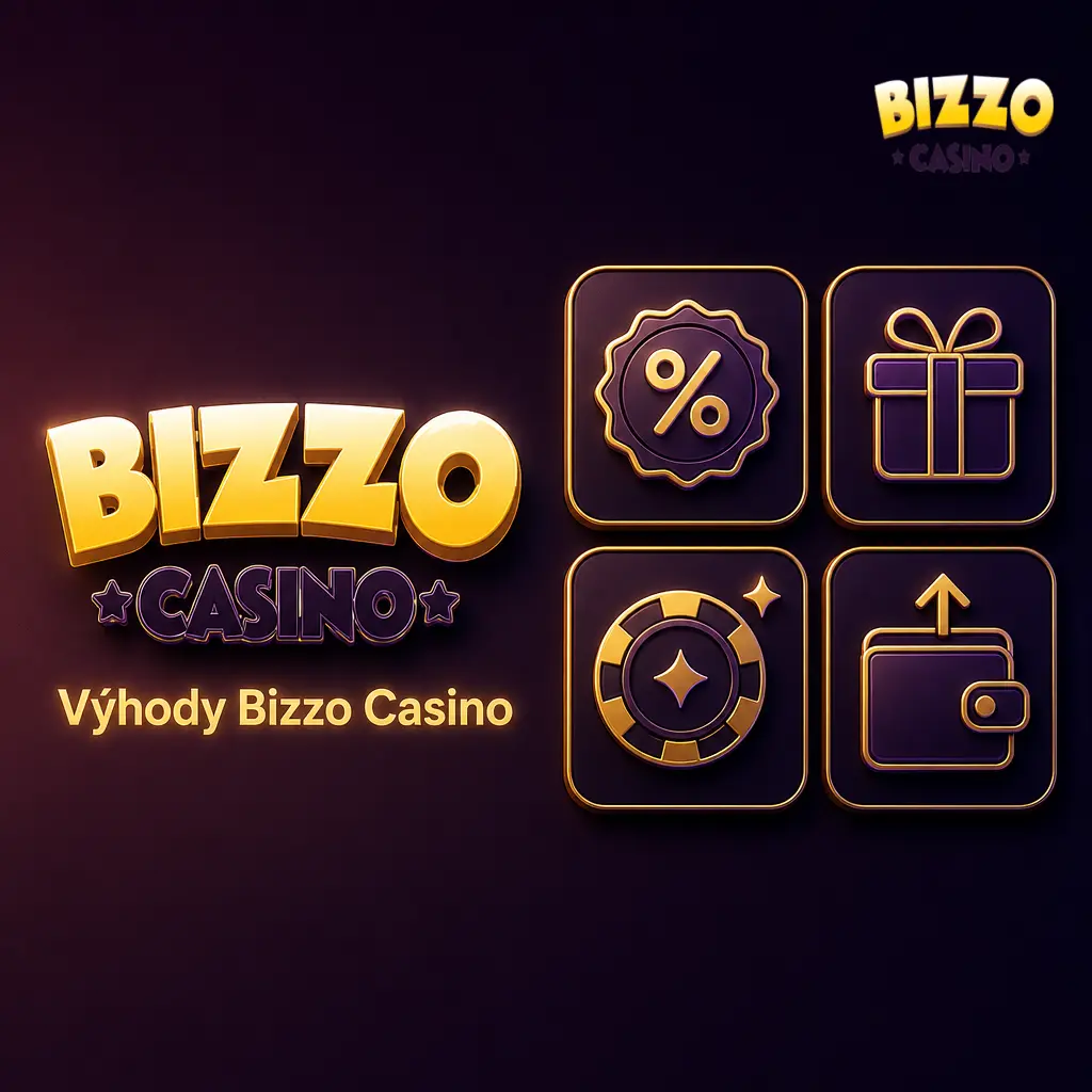 Výhody Bizzo Casino: licence Curaçao, podpora 24/7, rychlé výběry, kryptoměny a týdenní turnaje s cenami.